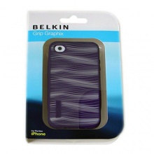 贝尔金 iPhone 4 激光图纹硅胶套(蓝紫) F8Z627qe159