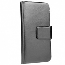 泰格斯iPhone 5 Magia Wallet钱夹侧翻盖真皮保护套（黑，背板魔术贴）TFD010AP-50