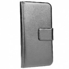 Samsung NoteII MagiaWallet钱夹侧翻盖真皮保护套（黑，背板魔术贴）TFD027AP-50