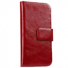 Samsung NoteII Magia Wallet钱夹侧翻盖真皮保护套（红，背板魔术贴）TFD02702AP-50