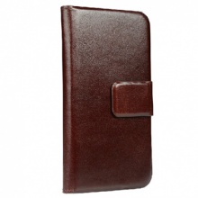 Samsung NoteII Magia Wallet钱夹侧翻盖真皮保护套（褐，背板魔术贴）TFD02701AP-50