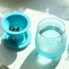 花色 stylor 6杯水办公感温杯（小） 330ml水蓝色 STB-0511