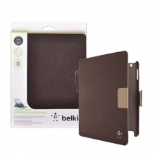 贝尔金iPad2/3/4真皮旋转观影保护套（棕色)F8N759qeC01