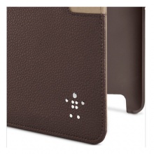 贝尔金iPad2/3/4真皮旋转观影保护套（棕色)F8N759qeC01