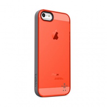 贝尔金苹果iPhone5手机保护壳纯粹糖果系列 (警报橙面/砾石青边)F8W138qeC04