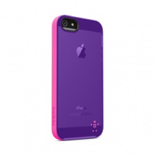 贝尔金苹果iPhone5手机保护壳纯粹糖果系列(葡萄紫面/日晖色边)F8W138qeC06